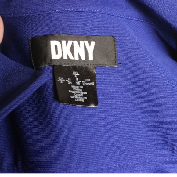 DKNY Womens Jersey Front Button Sleeveless Shift Dress‎ Blue Size 4 - Picture 10 of 12